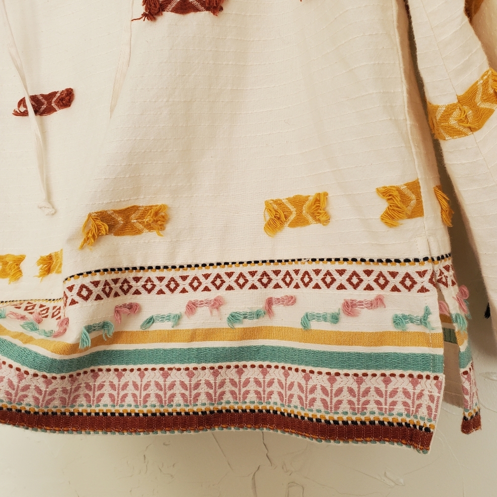 NWT Lou & Grey Embroidered Textured Boho Colorful Top - Picture 8 of 12